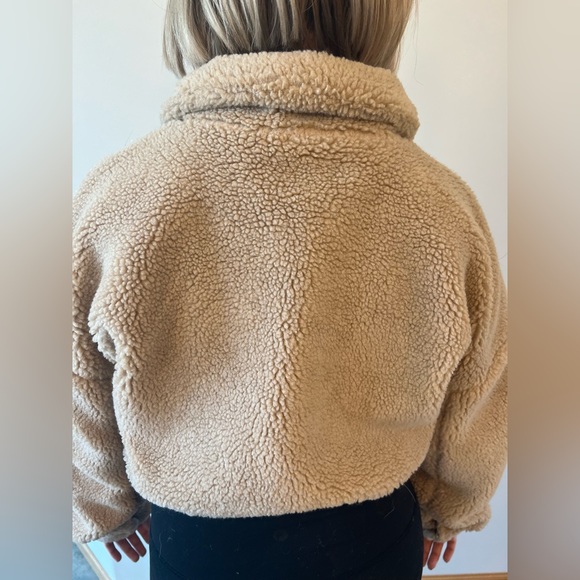 LPA tan sherpa zip up - Picture 3 of 7